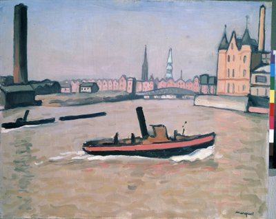 De haven van Hamburg door Albert Marquet