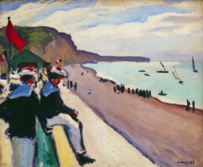 Het strand van Fécamp door Albert Marquet