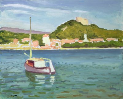 Uitzicht op Porquerolles door Albert Marquet
