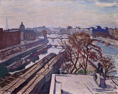 Uitzicht op de Seine met het Henri IV-monument door Albert Marquet