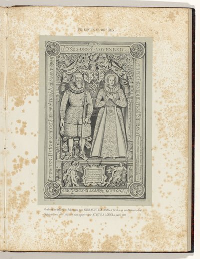 Grafzerk in de kerk te Schettens van Sybrand van Osinga (1623) en van zijn vrouw Atke van Aggema (1619) door Albert Martin