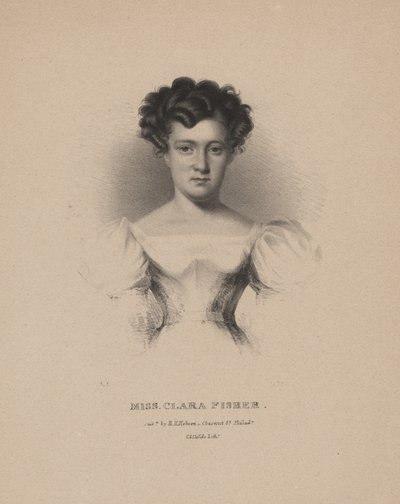 Miss Clara Fisher, litho door C.G. Childs, 1830 door Albert Newsam