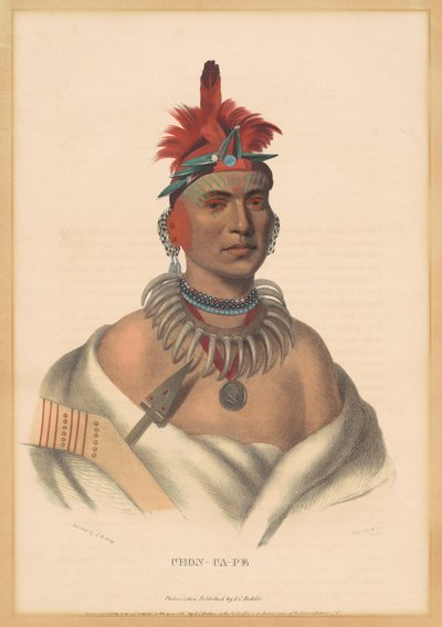 Chon-Ca-Pe door Albert Newsam, after Henry Inman, after Charles Bird King