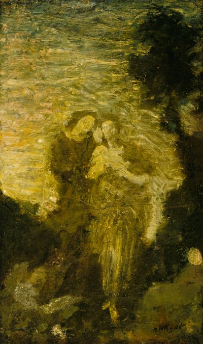 Florizel en Perdita, voor 1887 door Albert Pinkham Ryder