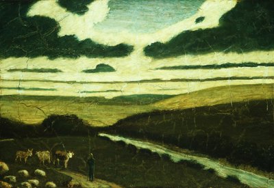 Landschap door Albert Pinkham Ryder