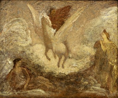 Pegasus vertrekt, voor 1901 door Albert Pinkham Ryder