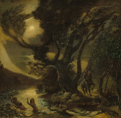 Siegfried en de Rijndochters door Albert Pinkham Ryder
