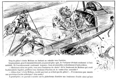 Anticipatie: De Aanval van de Voltigeur 39 - in “De Oorlog in de 20e Eeuw” door A. Robida, ed. Georges Decaux door Albert Robida