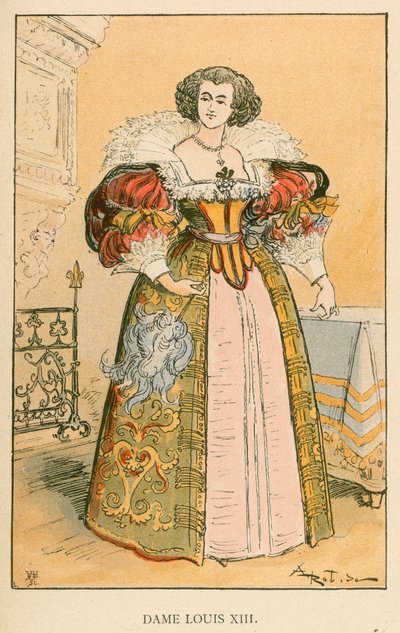 Dame Louis XIII door Albert Robida