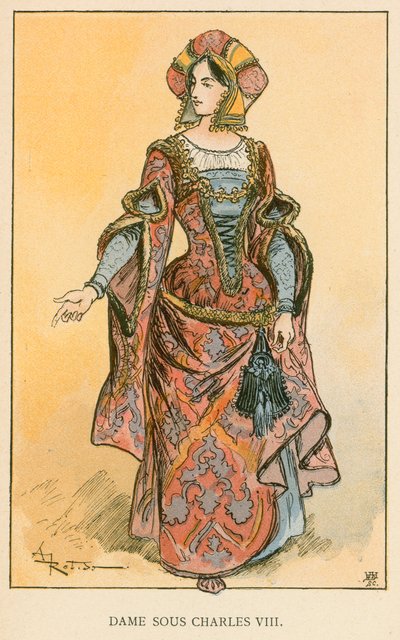 Dame Sous Charles VIII door Albert Robida
