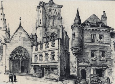 Grand rue de Guingamp in het departement Cotes-d