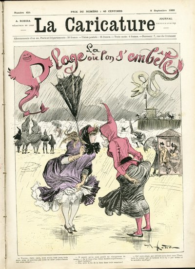 Illustratie door Albert Robida (1848-1926) voor de Omslag van La Caricature (1880) door Albert Robida