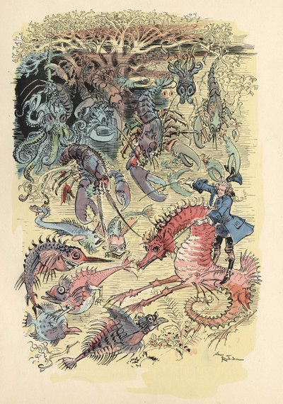 Illustratie door Albert Robida in 