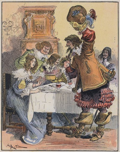 Illustratie voor Le Capitaine Bellormeau door en geïllustreerd door A Robida door Albert Robida