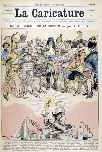 De Wonderen van de Wetenschap door Robida (chemicus en helden van de geschiedenis) door Albert Robida