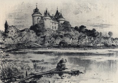 Het kasteel van Combourg in Ille-et-Vilaine - Oud Frankrijk - Bretagne - tekst, tekeningen en lithografieën, door Albert Robida (1848-1926) ongedateerd eind 19e eeuw door Albert Robida