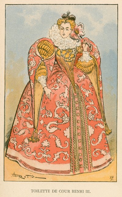 Toilette de Cour Henri III door Albert Robida