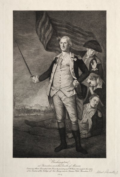 George Washington in Princeton door Albert Rosenthal