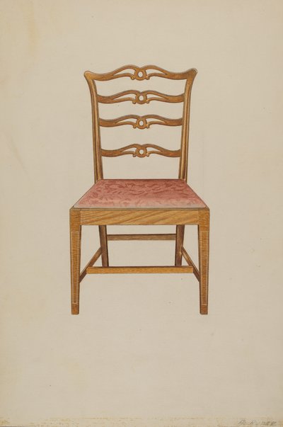 Ladderrugstoel door Albert Ryder