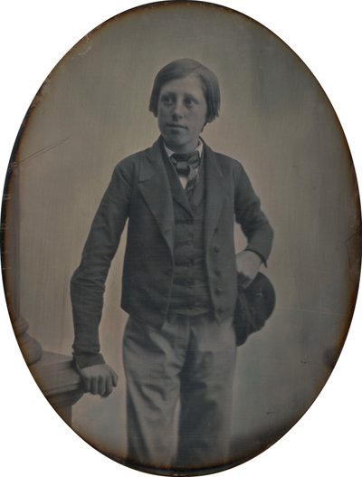 Portret van een jongen door Albert Sands Southworth and Josiah Johnson Hawes