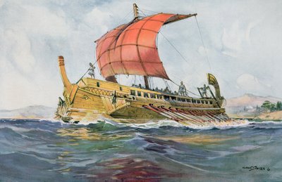 Lichtschip van de Klassieke Griekse Periode door Albert Sébille