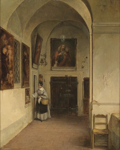 In de kloostergang door Albert Schindler