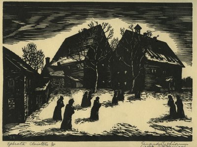 Ephrata Kloosters door Albert Winslow Barker