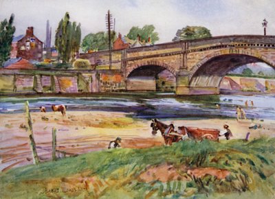 Walton-le-Dale, de brug door Albert Woods