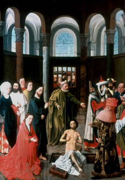 De opwekking van Lazarus door Albert van Ouwater