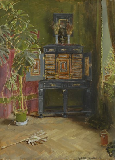 De groene kamer, 1882 door Albert von Keller