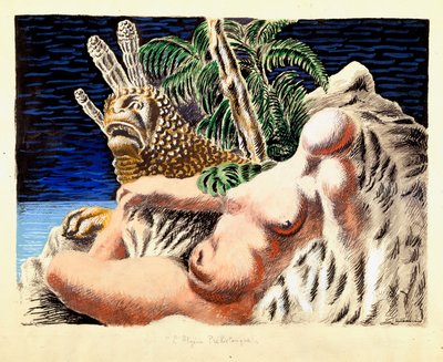 Prehistorisch Algerije Allegorie door Alberto (1891 1952) Savinio