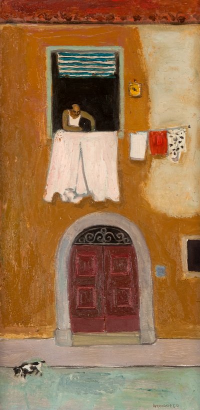 Raam in Orbetello, ca. 1980 door Alberto Morrocco