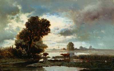Weiland bij de rivier door Alberto Pasini