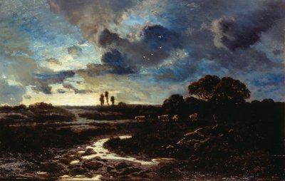 Weide in het Franse platteland door Alberto Pasini