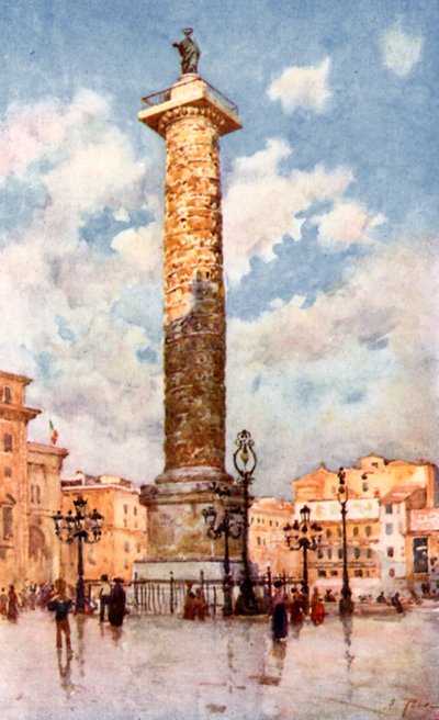Zuil van Marcus Aurelius, Piazza Colonna door Alberto Pisa