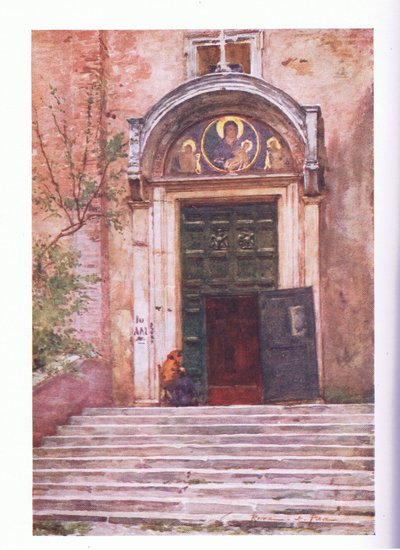 Ingang naar Ara Coeli, vanaf het Forum, uit Rome uitgegeven door A & C Black Ltd, 1925 door Alberto Pisa