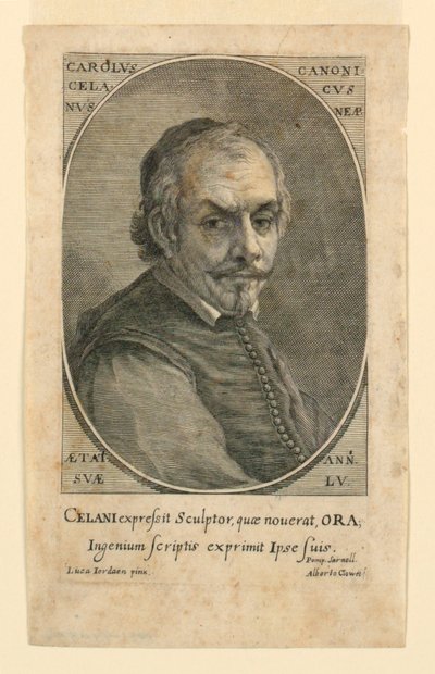 Portret van Carolus Celanus (Celani) door Albertus Clouwet