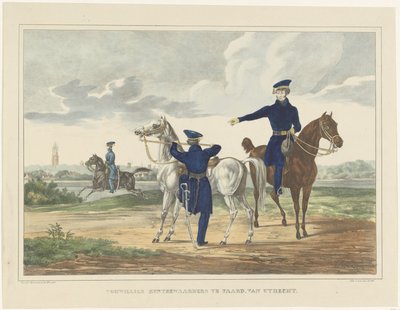 Vrijwillige Rustbewaarders te Paard van Utrecht, 1830 door Albertus Verhoesen