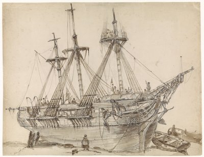 Een driemaster door Albertus van Beest