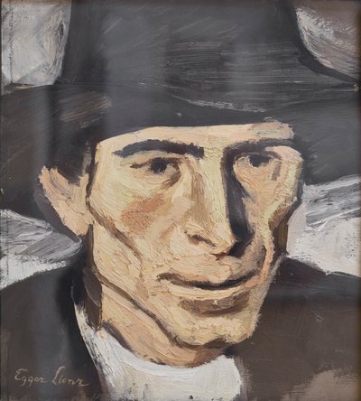 Hoofd van een boer door Albin Egger Lienz