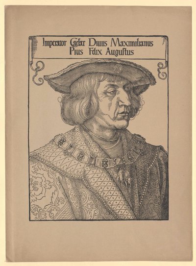 Heilige Roomse Keizer Maximiliaan I door Albrecht (after) Durer or Duerer