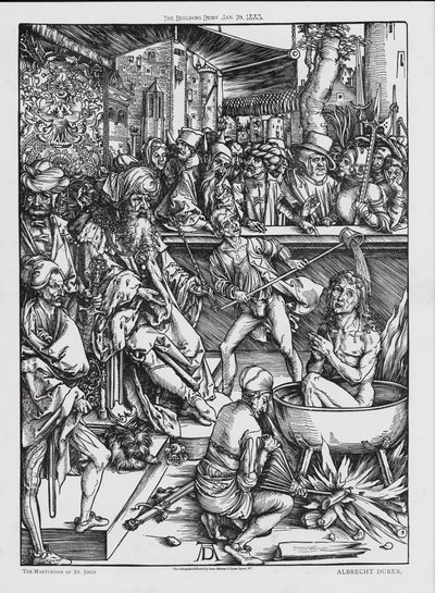 Het martelaarschap van St. Johannes door Albrecht (after) Durer or Duerer