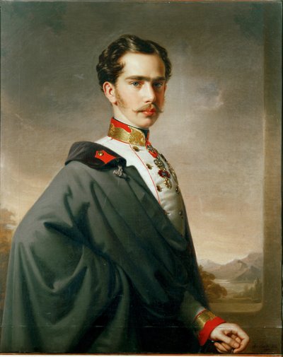 Keizer Frans Jozef I van Oostenrijk als jongeman ... door Albrecht Adam