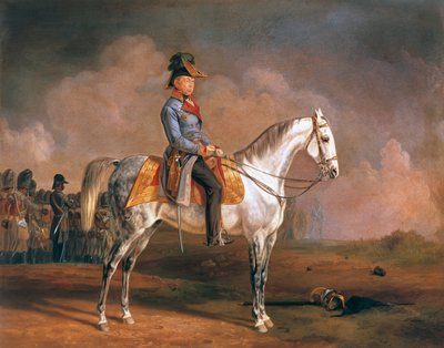 Ruiterportret van Josef Radetzky door Albrecht Adam