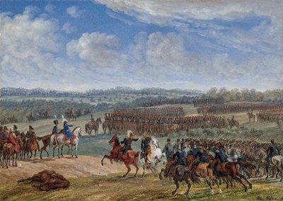 De slag bij Ostrovno op de ochtend van 26 juli 1812, 1855 door Albrecht Adam