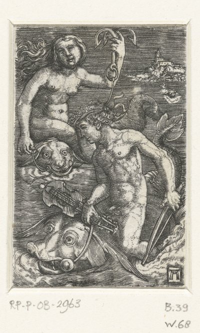Arion en een Nereïde door Albrecht Altdorfer