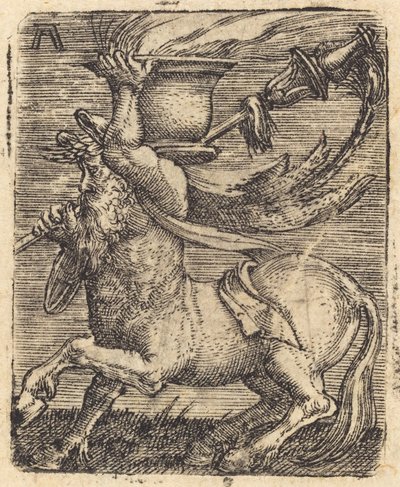 Centaur met een vaas door Albrecht Altdorfer