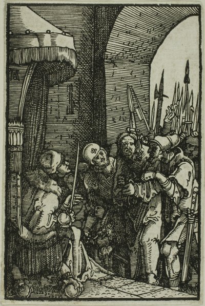 Christus voor Pilatus, uit De Val en Verlossing van de Mens door Albrecht Altdorfer