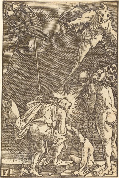 Christus Daalt af in de Hel door Albrecht Altdorfer