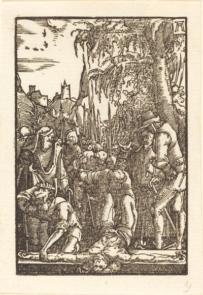 Christus aan het Kruis Genageld door Albrecht Altdorfer